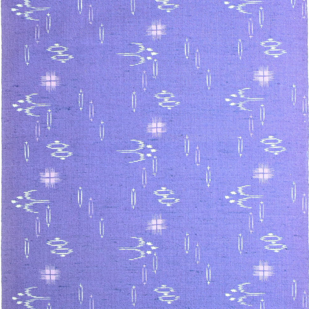 Vintage Japanese Silk – Lavender Kasuri Floral