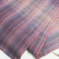 Vintage Japanese Silk – Plum and Gray Kasuri