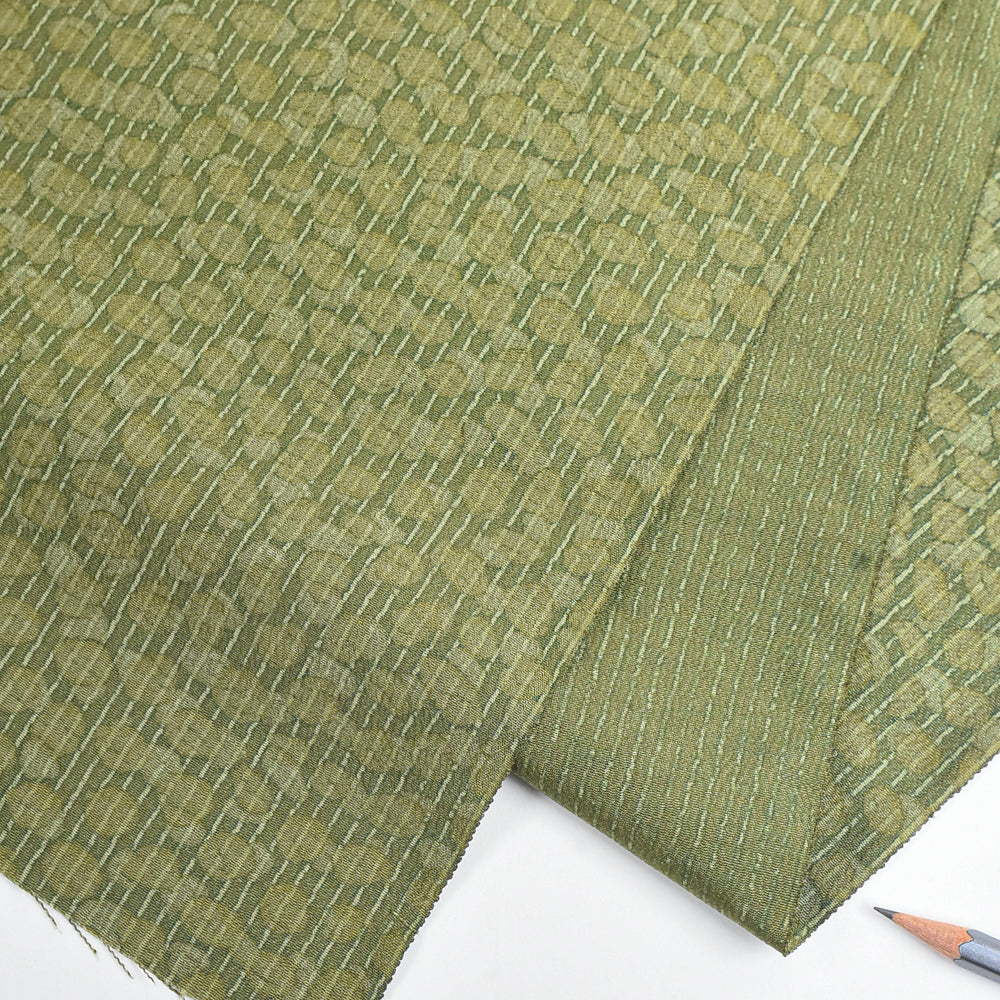 Vintage Japanese Silk – Sage Green Wave