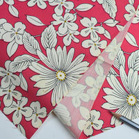 Vintage Japanese Silk - Bright Pink Chrysanthemum