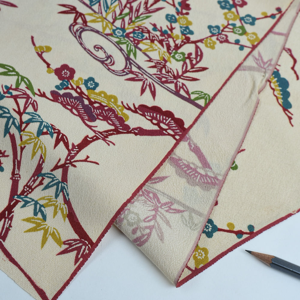 Vintage Japanese Silk –Pine Landscape