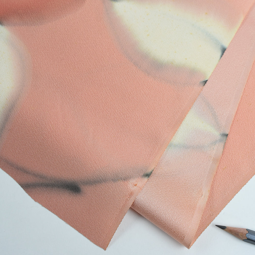 Vintage Japanese Silk – Painted Peach Floral