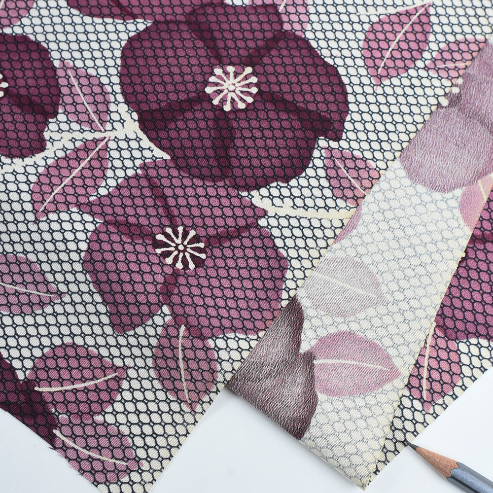 Vintage Japanese Silk – Plum Blossom Mosaic