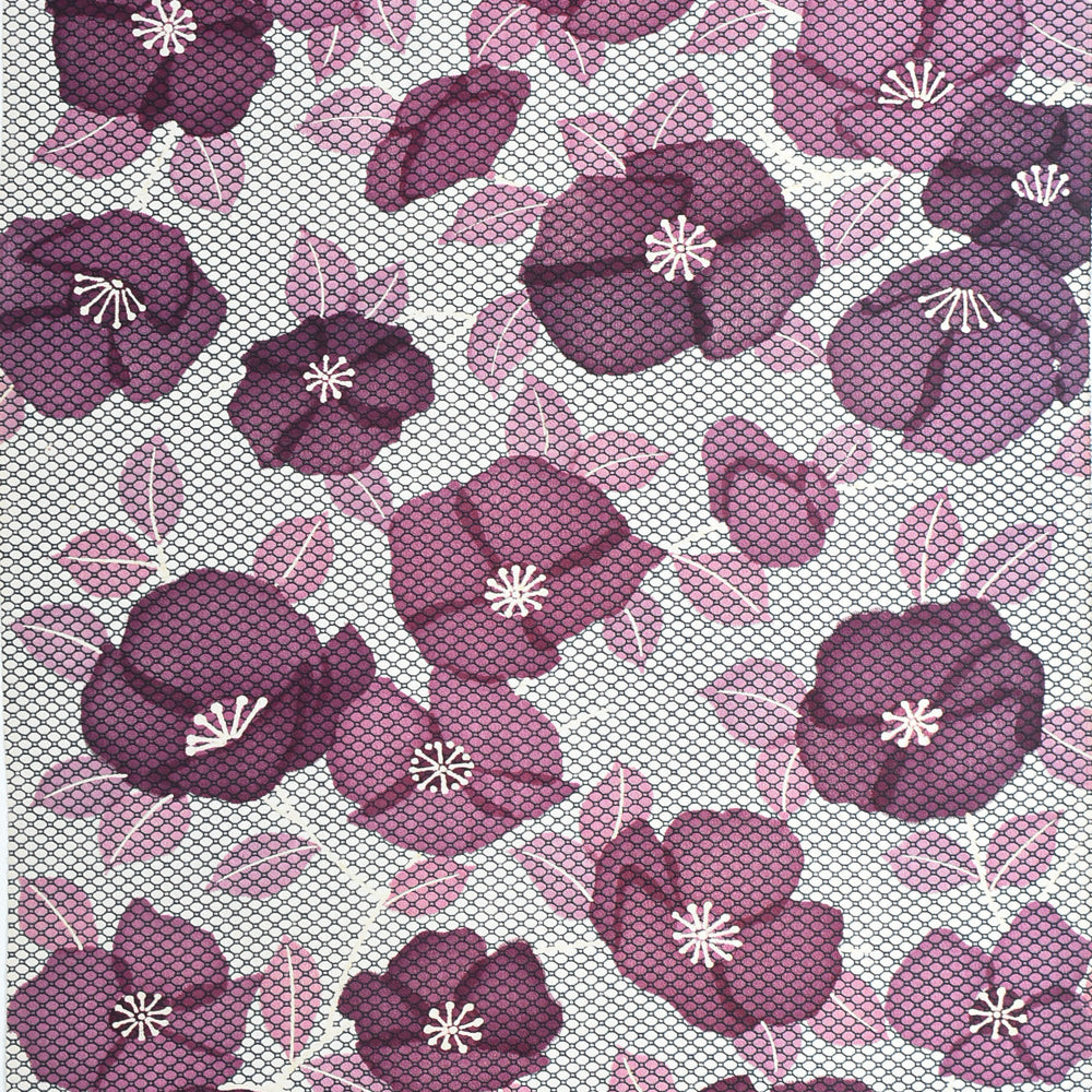 Vintage Japanese Silk – Plum Blossom Mosaic