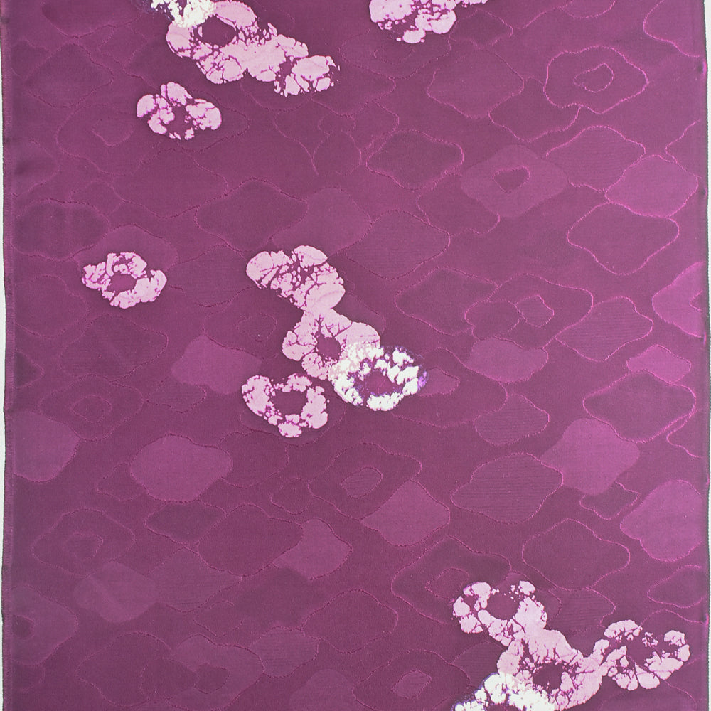 Vintage Japanese Silk – Berry Plum Floral Damask