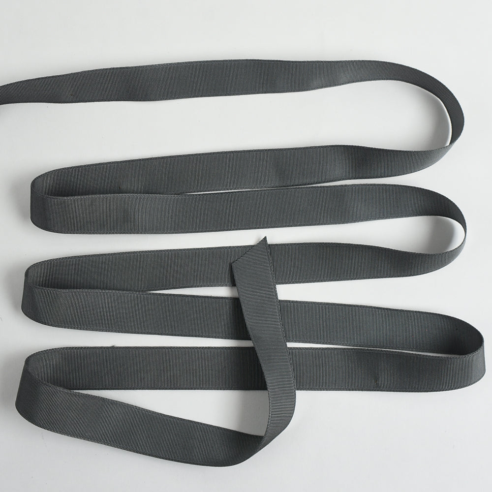 Steel Gray Rayon Grosgrain Ribbon - 13/16" - 50yd Roll