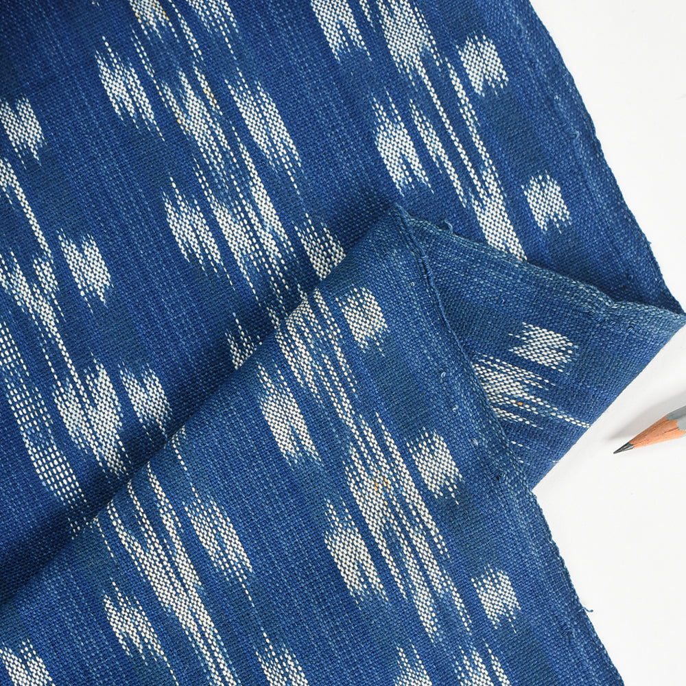 Vintage Indigo-Dyed Chevron Kasuri Cotton