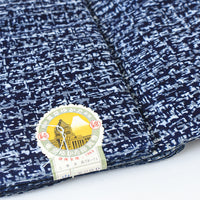 Vintage Indigo Yukata Cotton - Kasuri-Style Texture