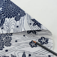 Vintage Yukata Cotton - Chrysanthemum & Flowing Water Motif