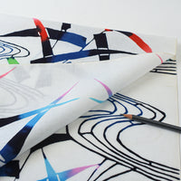 Vintage Yukata Cotton — Abstract Stream & Geometric Motif