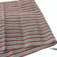Vintage Japanese Cotton — Rustic Multi-Stripe (Red & Indigo)