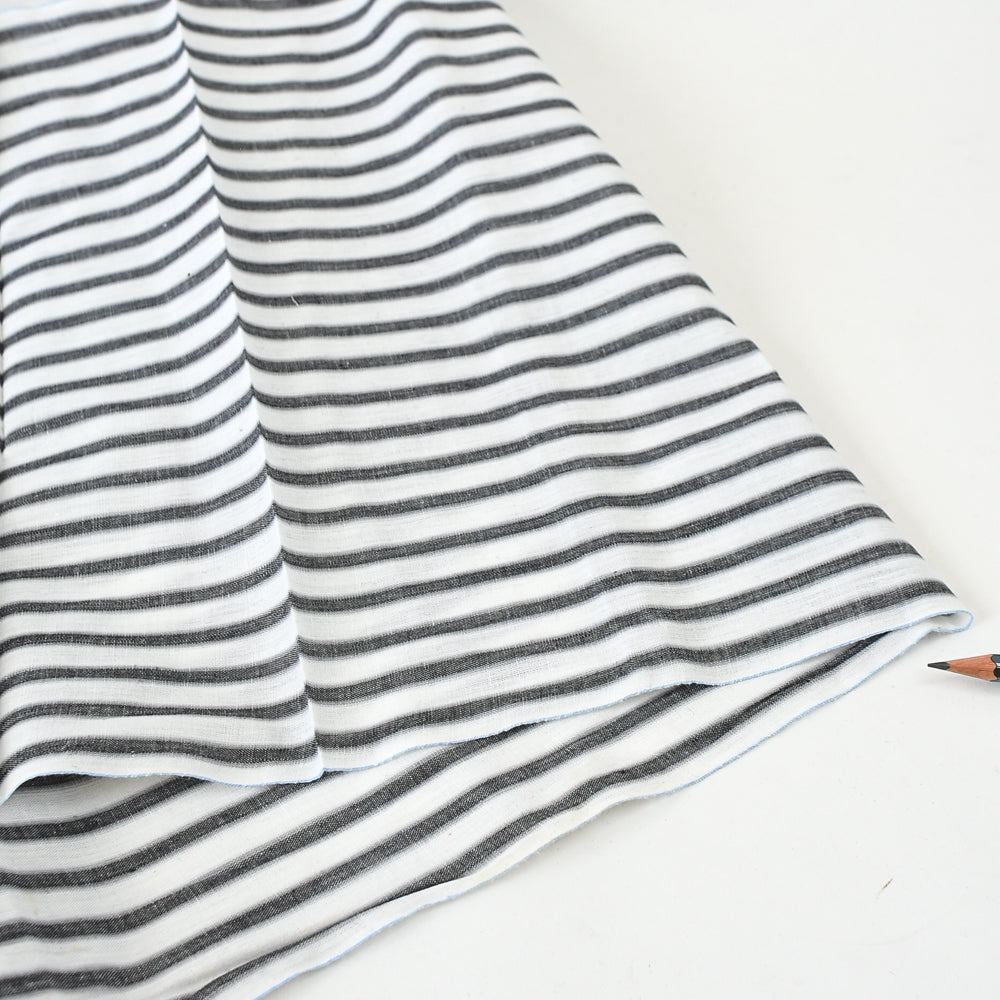 Vintage Indigo Yukata Cotton — Classic Narrow Stripe