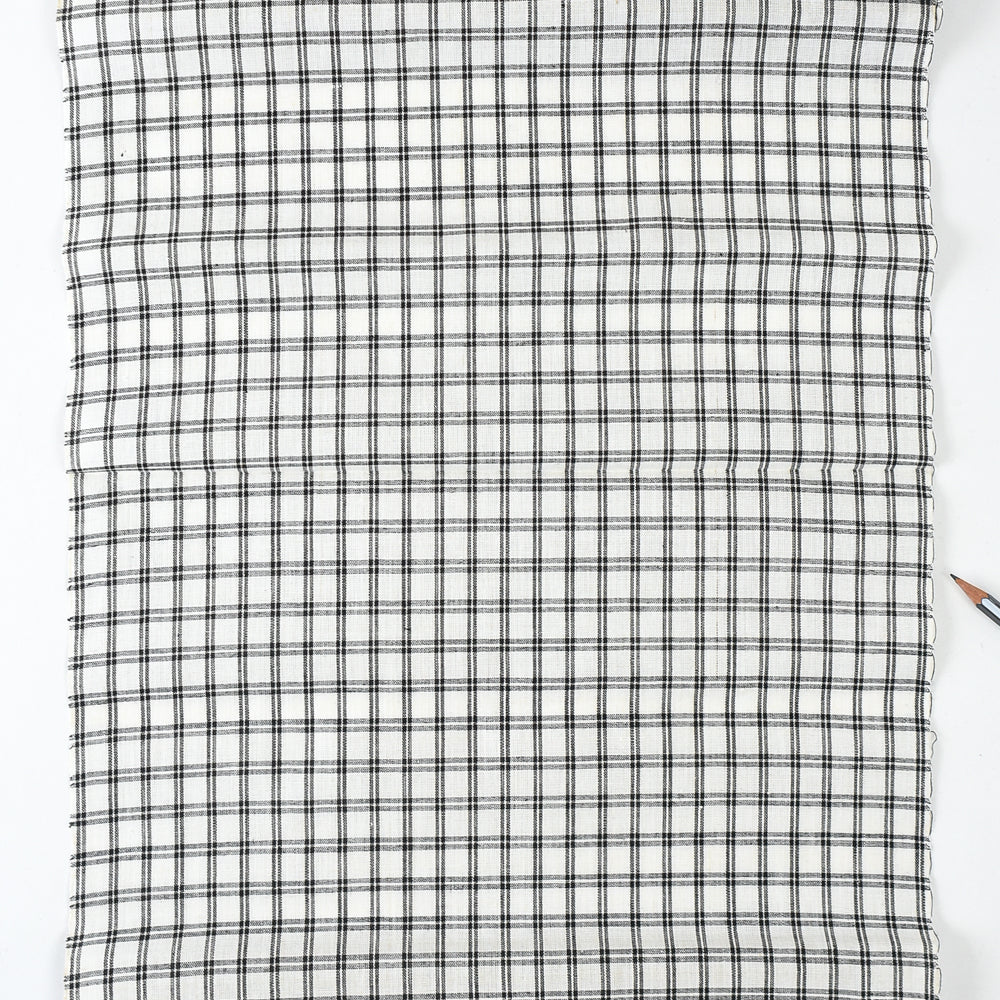 Vintage Yukata Cotton — Indigo Windowpane Check