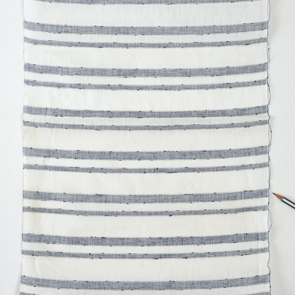 Vintage Indigo Yukata Cotton - Flowy Stripes Motif