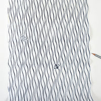 Vintage Indigo Yukata Cotton — Flowing Wave Stripe
