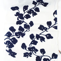 Vintage Indigo Yukata Cotton — Morning Glory Vine Motif