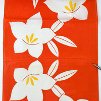 Vintage Yukata Cotton — Bold Camellia Motif
