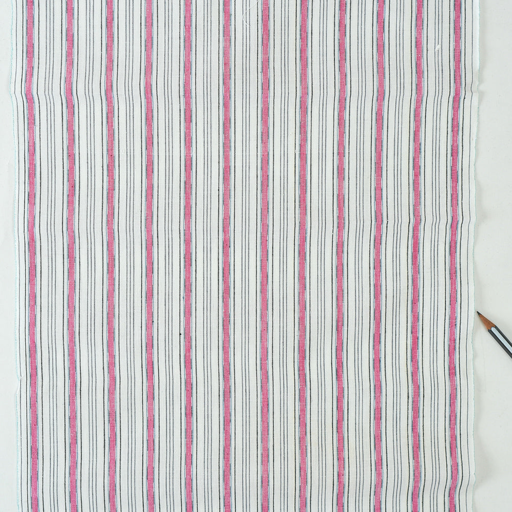 Vintage Yarn-Dyed Yukata Cotton — Patterned Stripe Motif