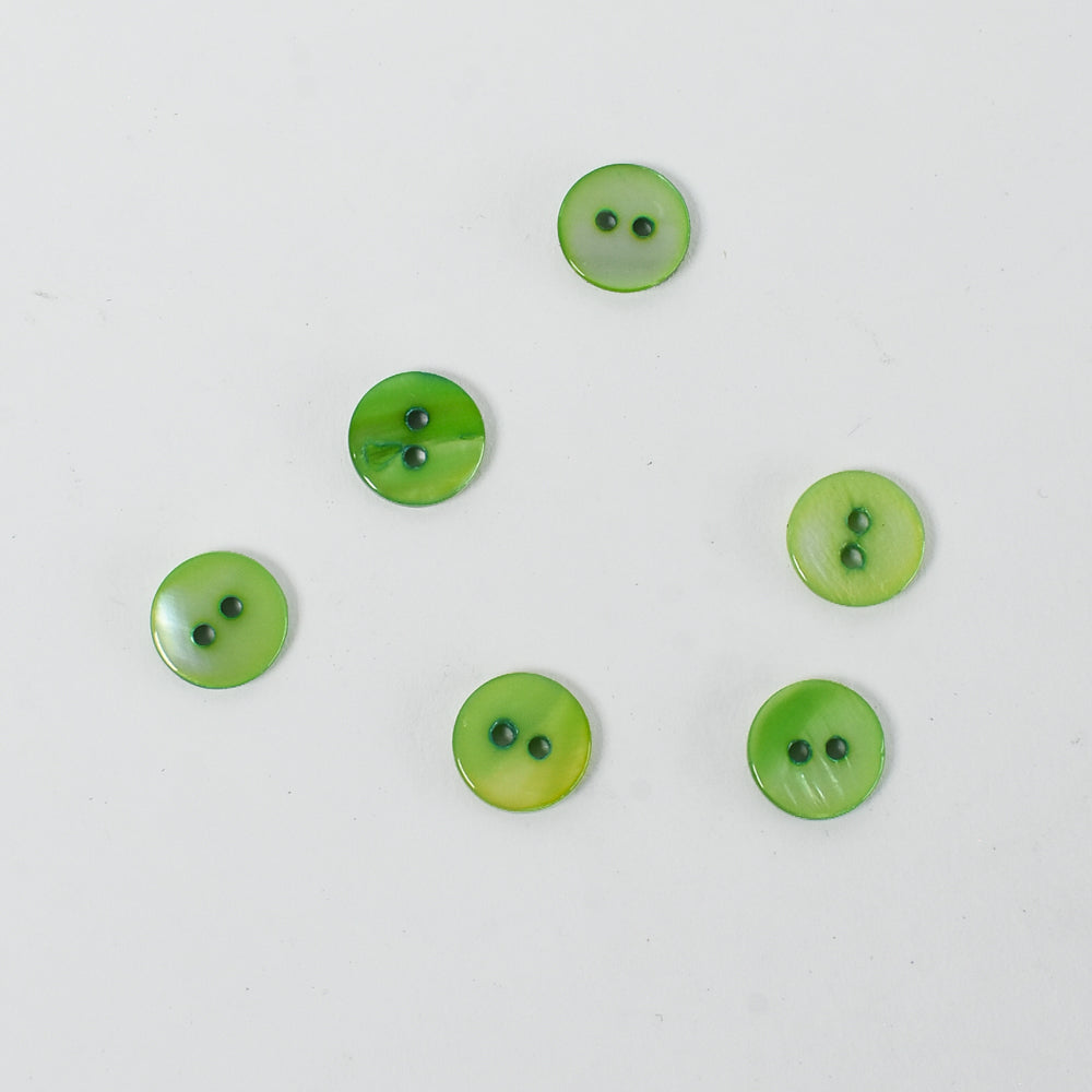 Mother-of-Pearl Buttons 1960s, Lime 3/8"