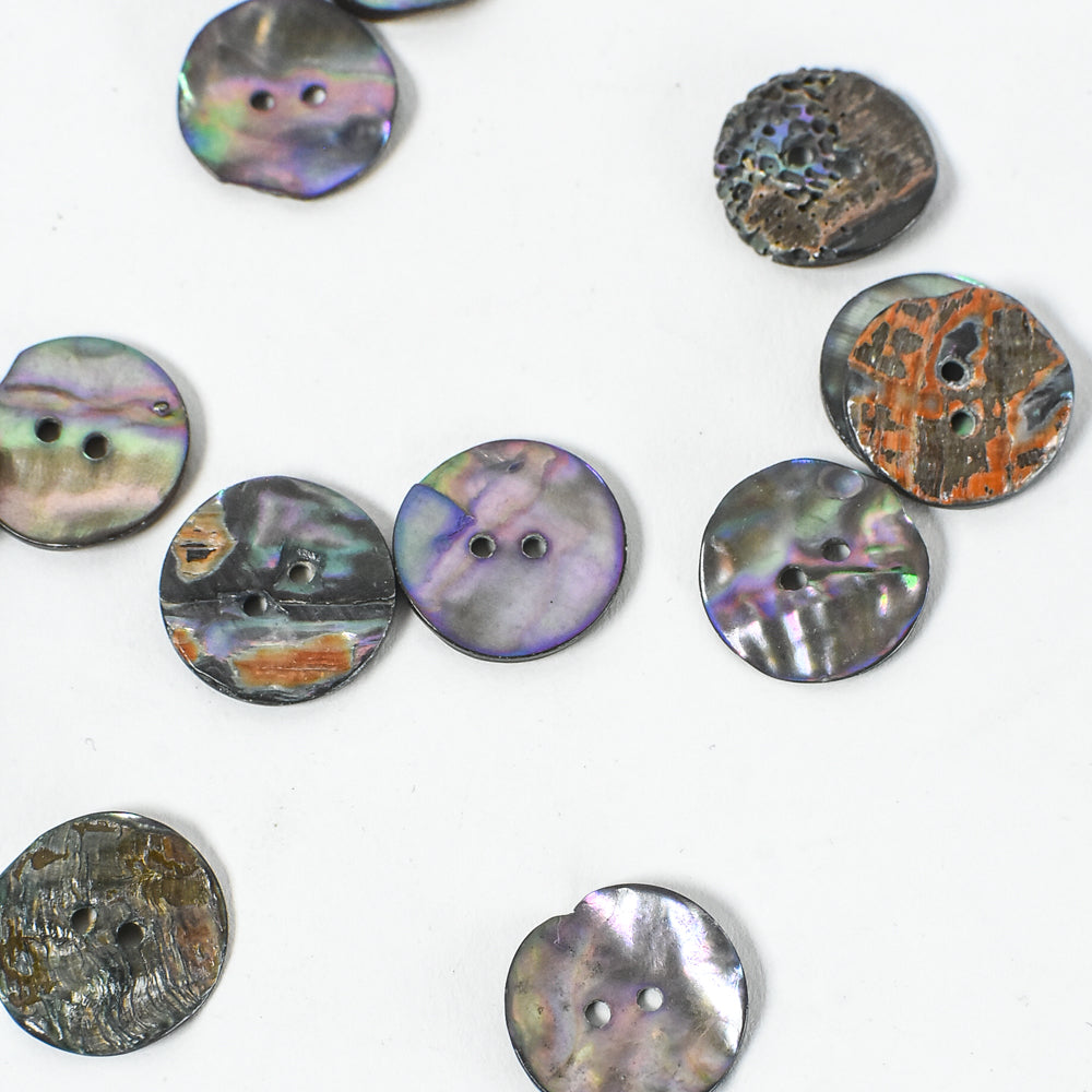 Mother-of-Pearl Buttons 1960s - Gray set of 5