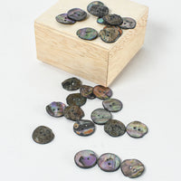 Mother-of-Pearl Buttons 1960s - Gray set of 5