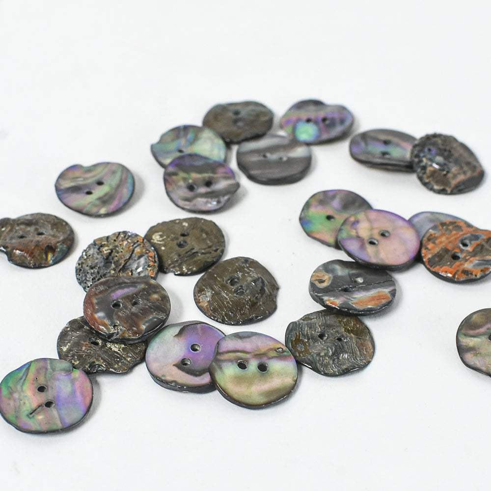 Mother-of-Pearl Buttons 1960s - Gray set of 5