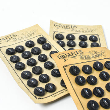Vintage Art Deco Buttons "Paris Elegant" - Navy 1/2"