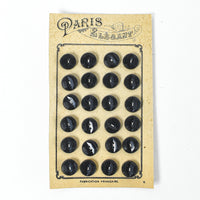 Vintage Art Deco Buttons "Paris Elegant" - Navy 1/2"