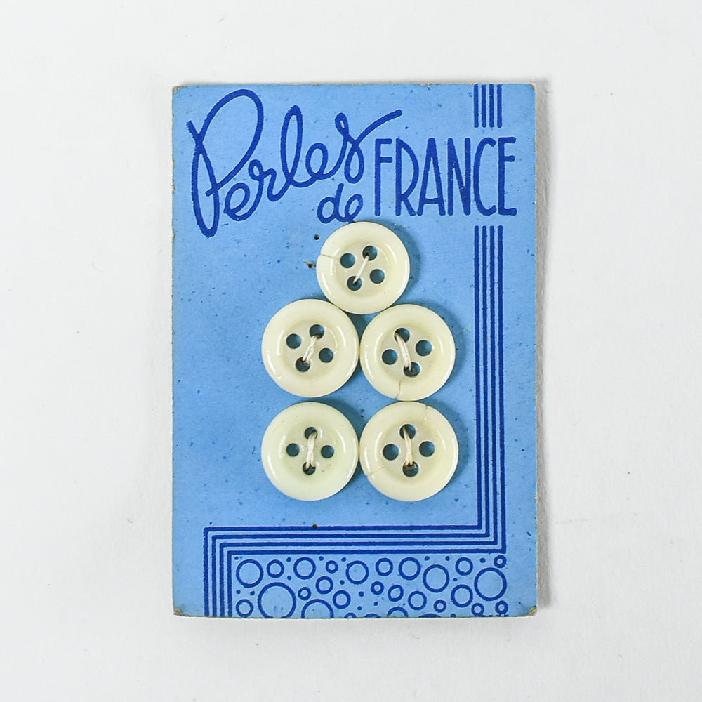 Glass "Perles de France" Buttons, 1/2"