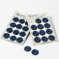 Vintage Paris Élégant Navy Blue Buttons - 1-1/4"