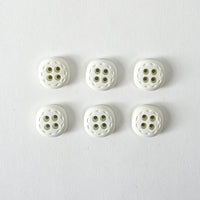 White Tennis Buttons circa 1960s, 7/8"