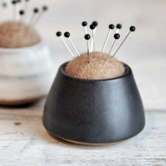 Handmade Ceramic Pin Cushion - Black
