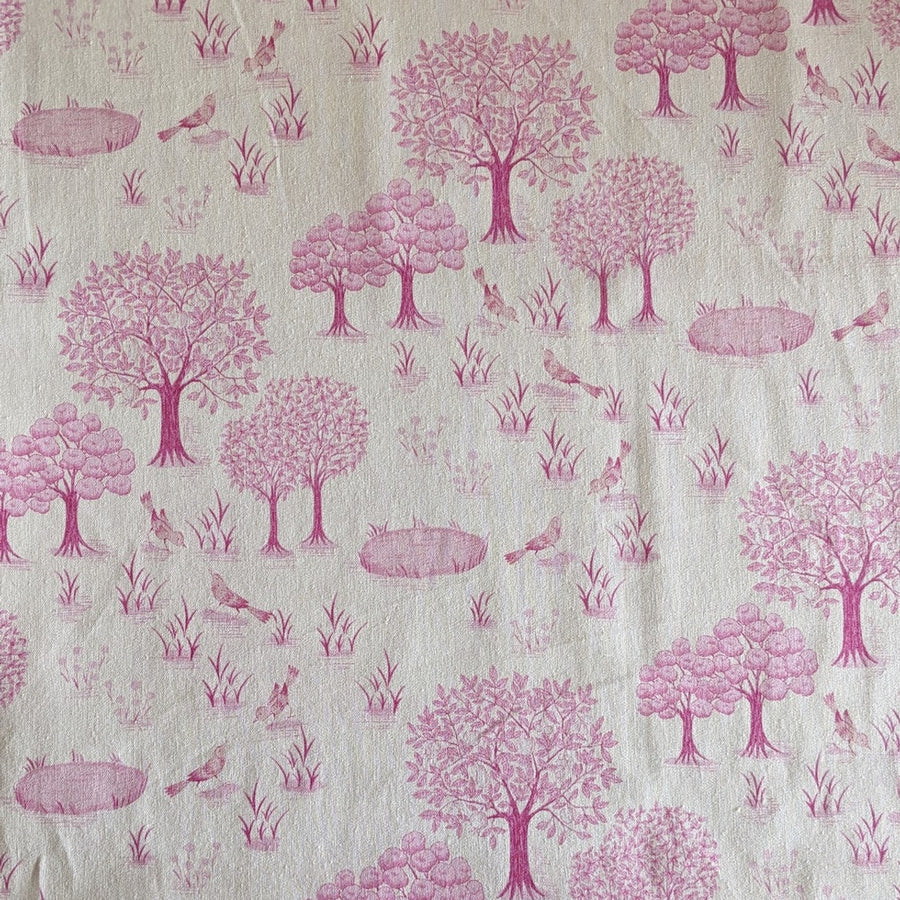 Fruit Trees Linen/Cotton Canvas, Pink