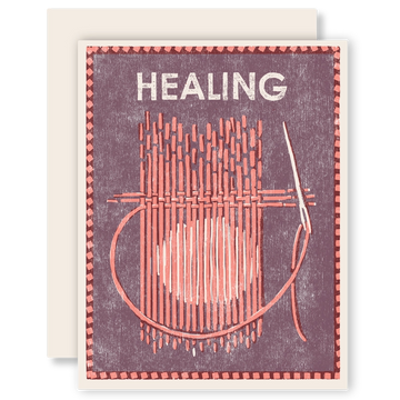 Letterpress Card - Healing (Visible Mending)