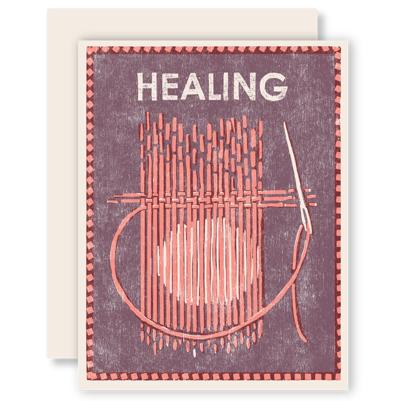 Letterpress Card - Healing (Visible Mending)