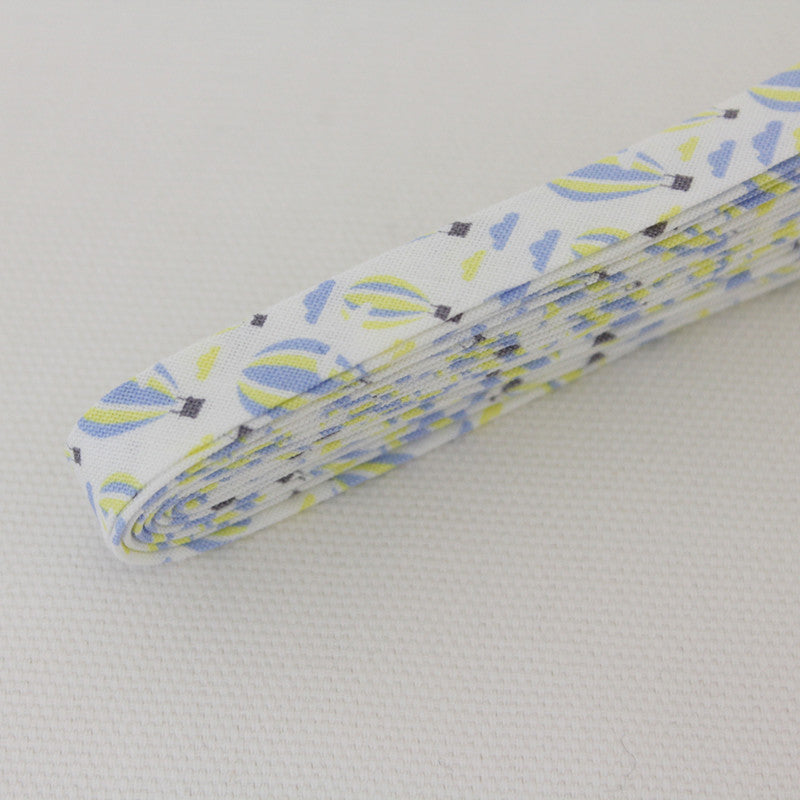 Double Fold Bias Tape 1/2" - Hot Air Balloons