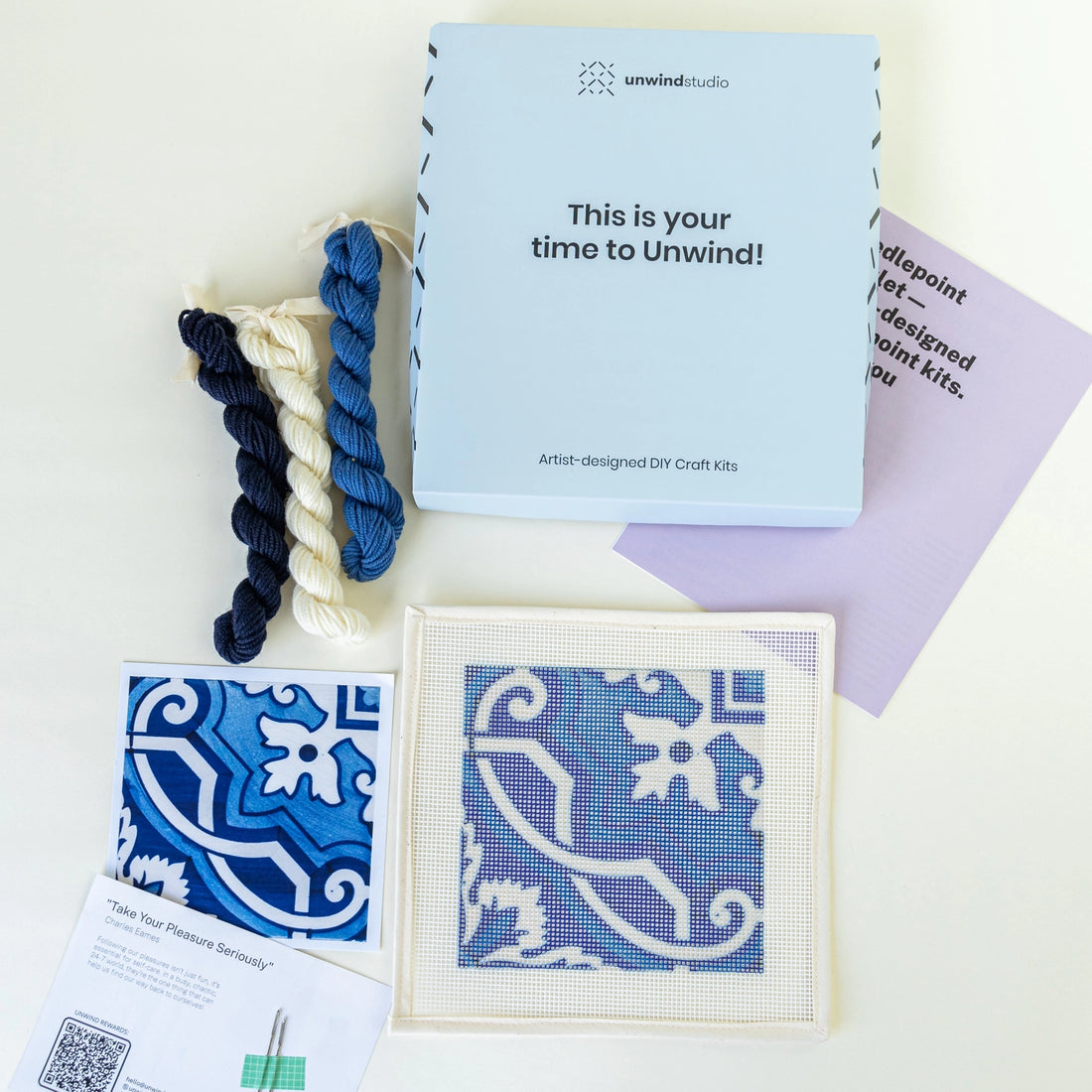 Fontainhas Portuguese Tile Needlepoint Kit