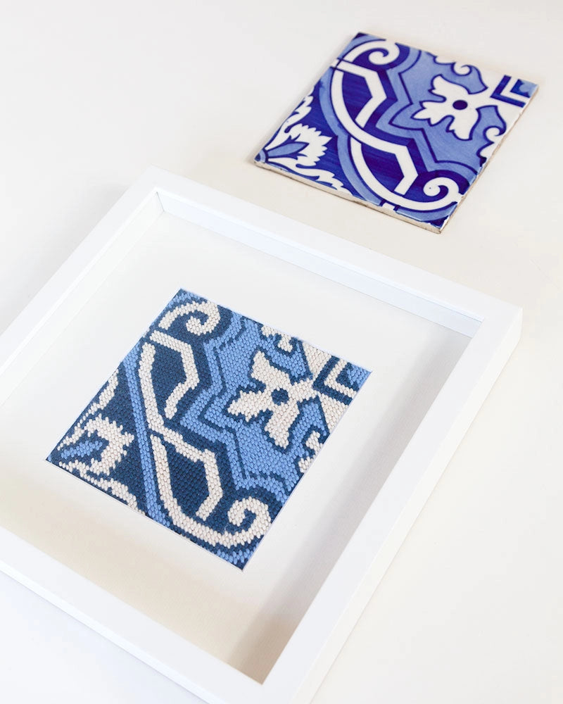 Blue Portuguese Tile Needlepoint Kit