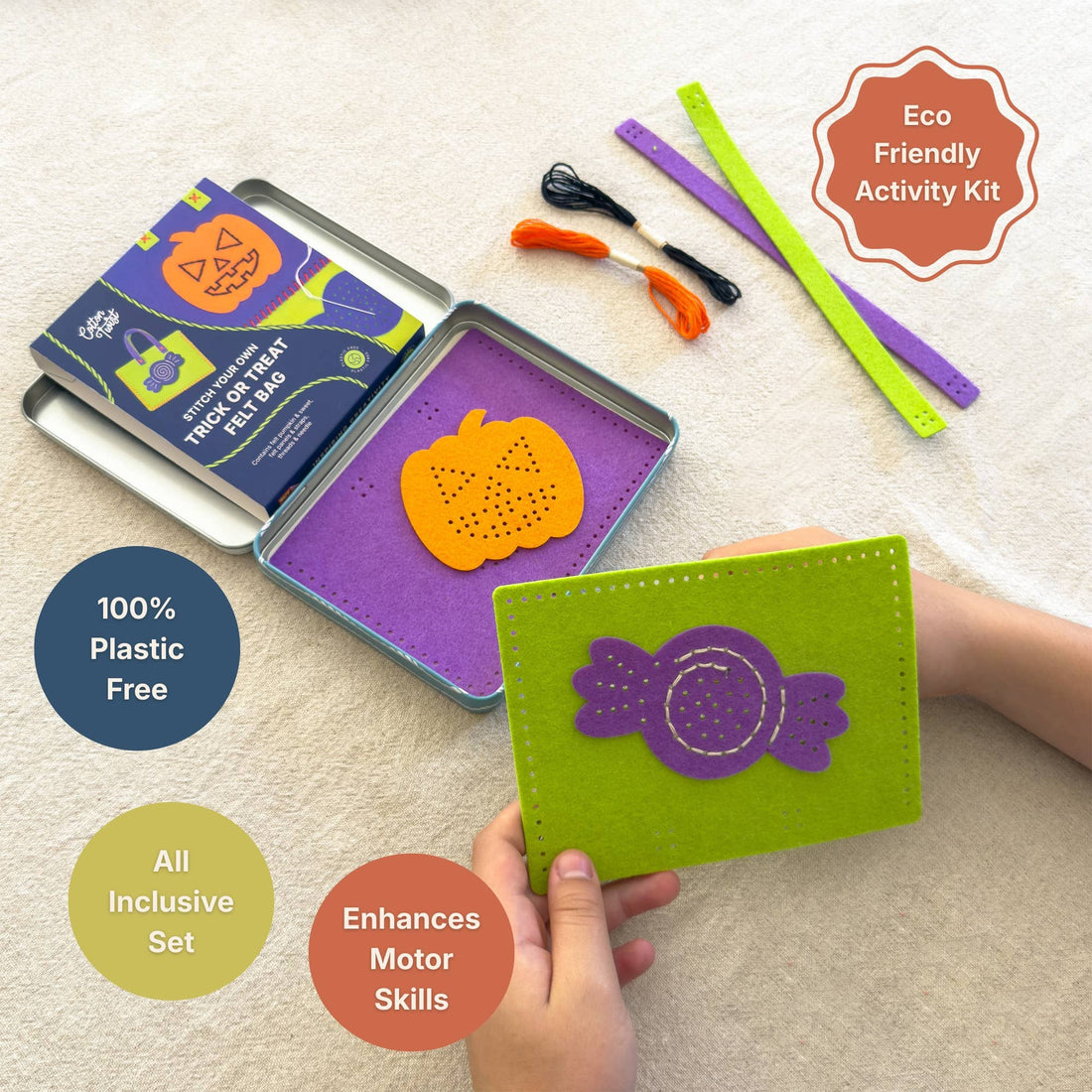 Stitch Your Own Trick-or-Treat Felt Bag