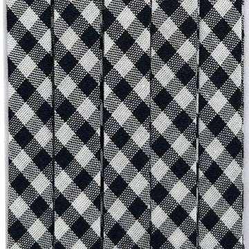 Double Fold Bias Tape 3/8" - Black Gingham