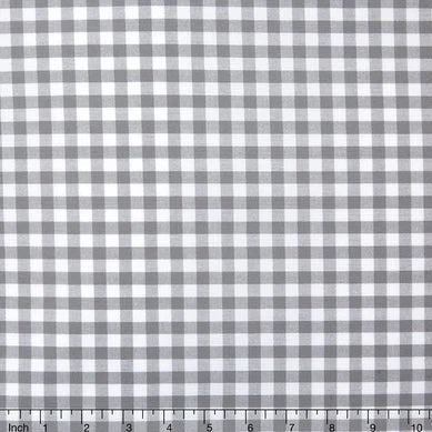 Carolina 1/4" Gingham, Gray - 1/2yd cut