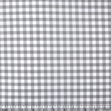 Carolina 1/4" Gingham, Gray - 1/2yd cut