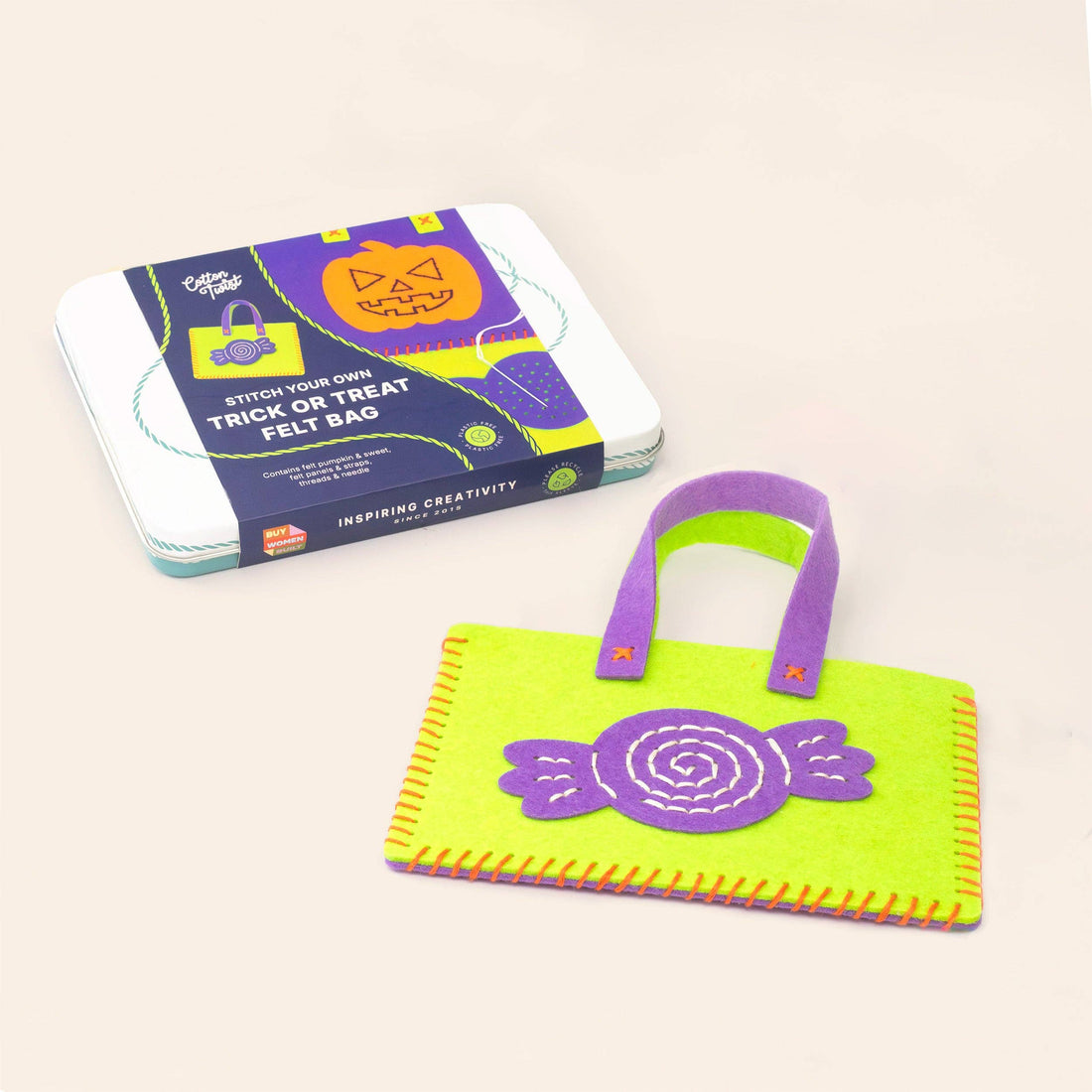 Stitch Your Own Trick-or-Treat Felt Bag