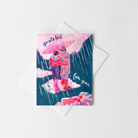 Grateful for You (Quilt Coats) Risograph Card