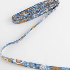 Double Fold Bias Tape 1/2"  - Blue Floral