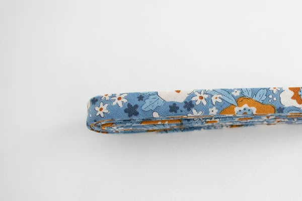 Double Fold Bias Tape 1/2"  - Blue Floral