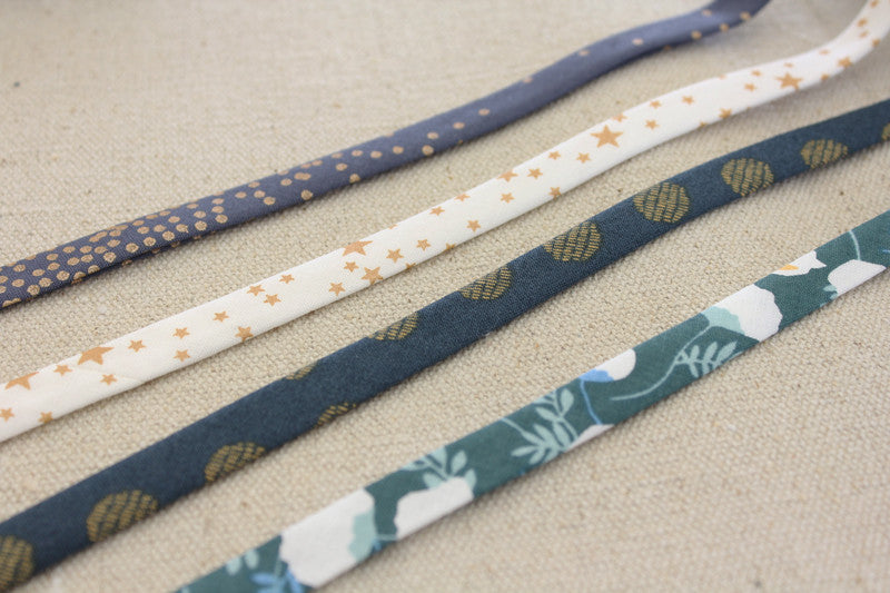 Double Fold Bias Tape 1/2" - Green Camellia
