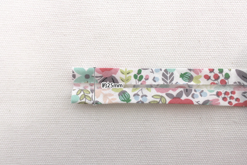 Double Fold Bias Tape 1/2" - Grey Floral