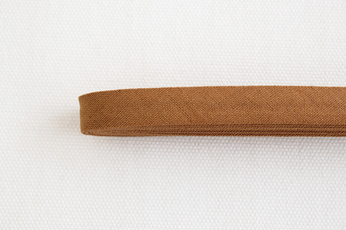 Linen Bias Tape 1/2" - Cinnamon Brown