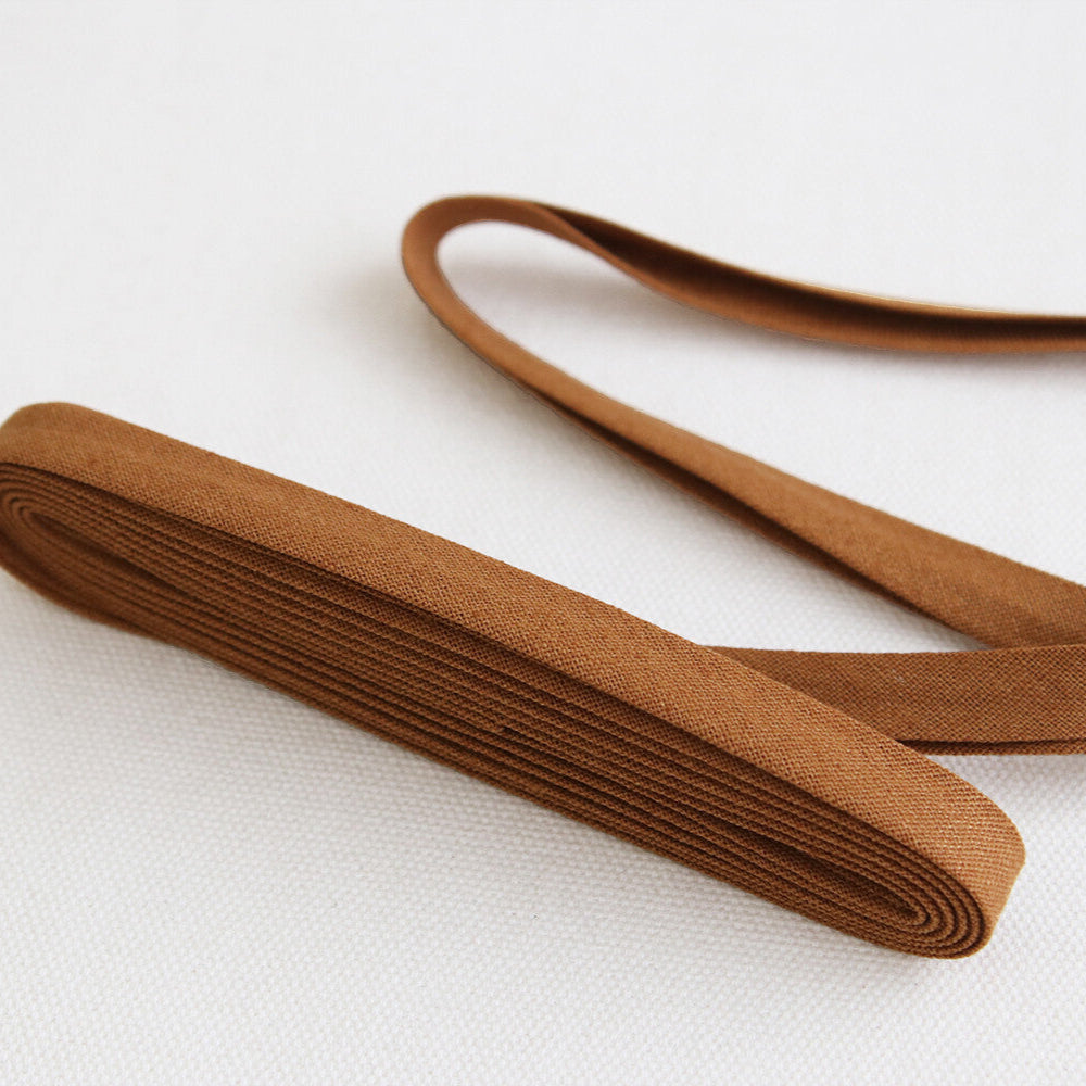 Linen Bias Tape 1/2" - Cinnamon Brown